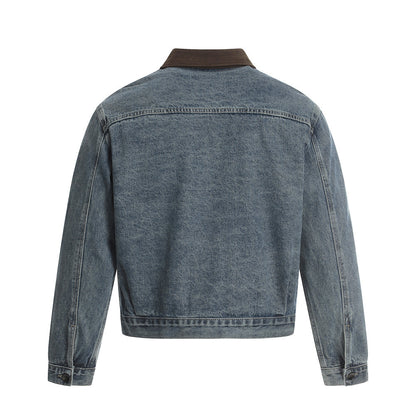 Korte denimjack voor heren