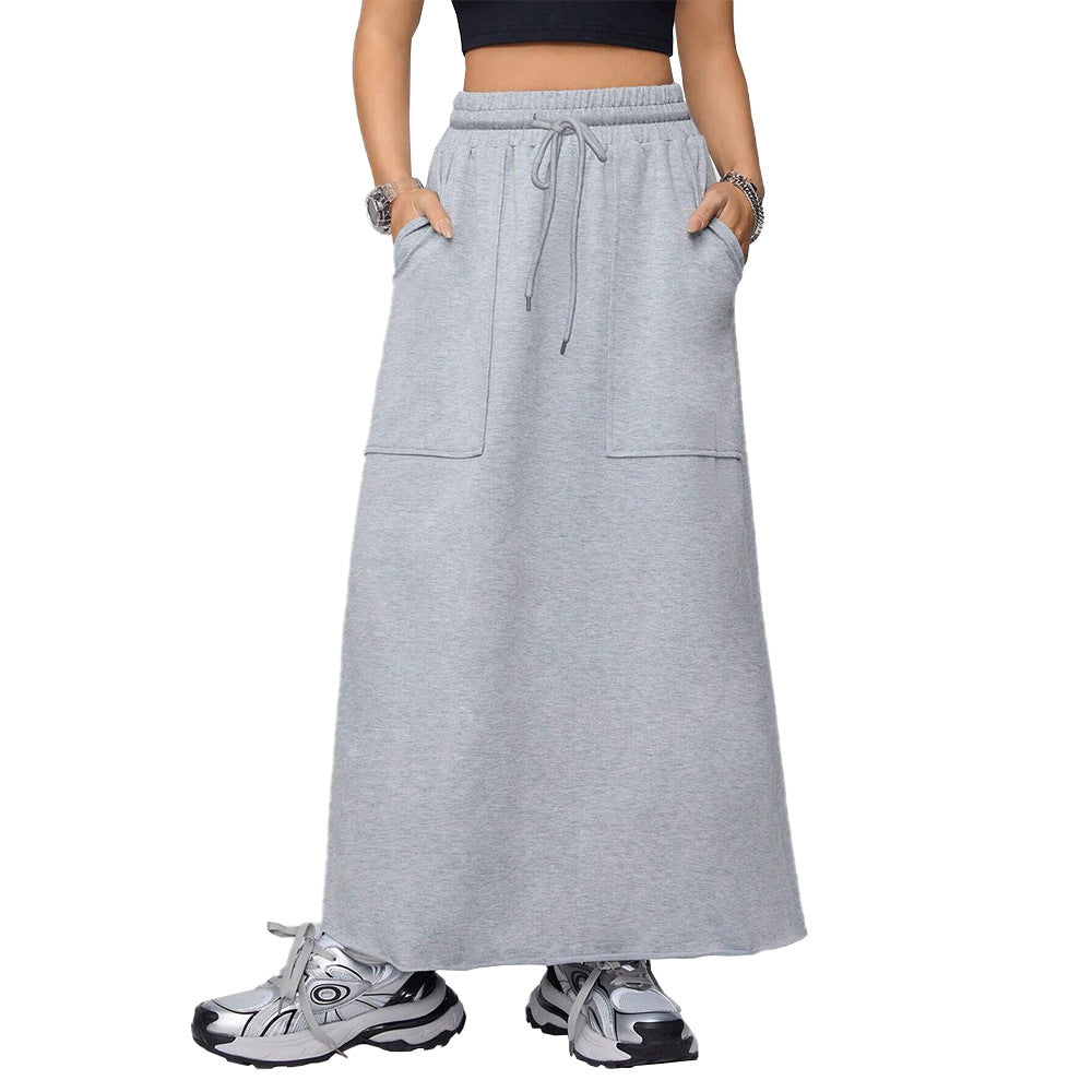 European and American women's fashionable casual loose sports half length skirt