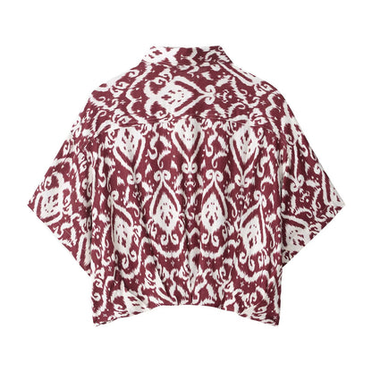 Printed shirt+printed skirt set for women