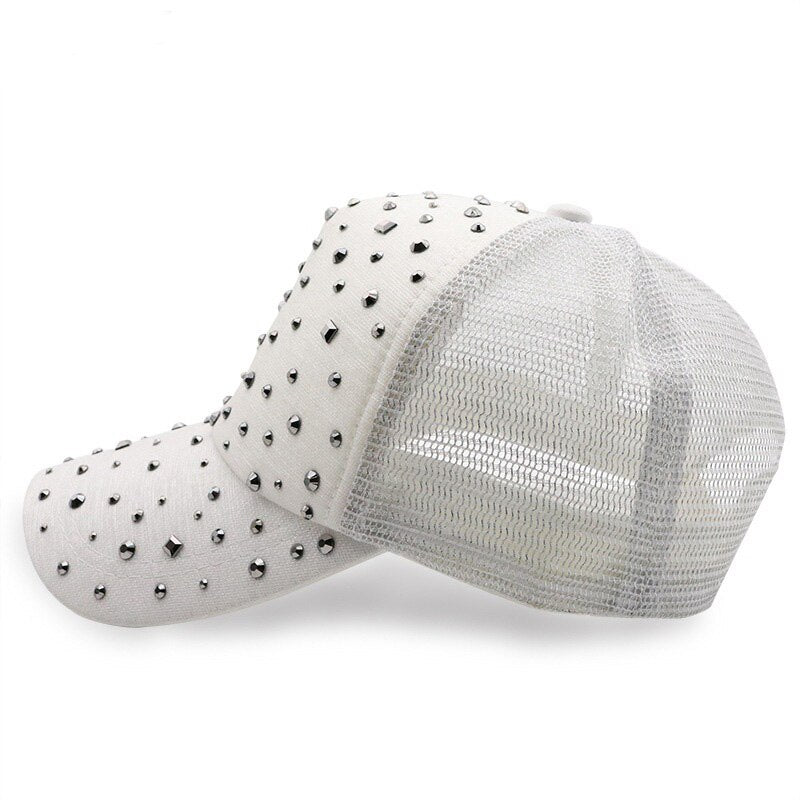 Unisex Streetwear Pet  Katoen Ademende Mesh Of Dicht Met Strass Unisex