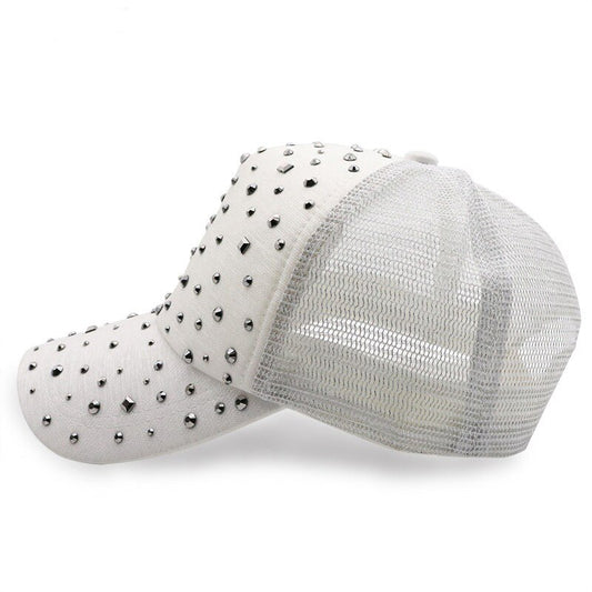 Unisex Streetwear Pet  Katoen Ademende Mesh Of Dicht Met Strass Unisex