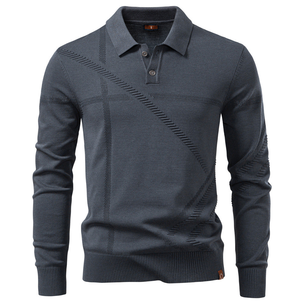 Men's collar sweater top