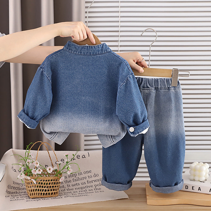 Baby/Child Spring/Autumn Cowboy Long Sleeve Three Piece Set