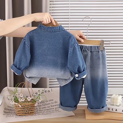Baby/Child Spring/Autumn Cowboy Long Sleeve Three Piece Set