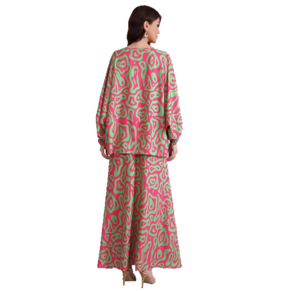 Women's Plus Size Printed Dress  Set