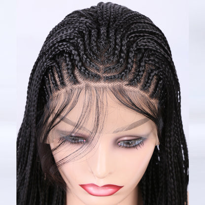 Gevlochten lace wig