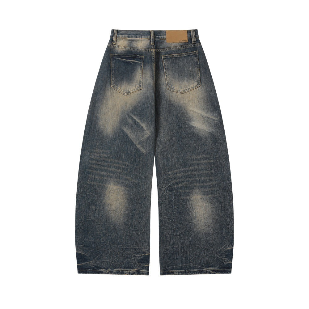 Gebogen Silhouet Mes Jeans Heren