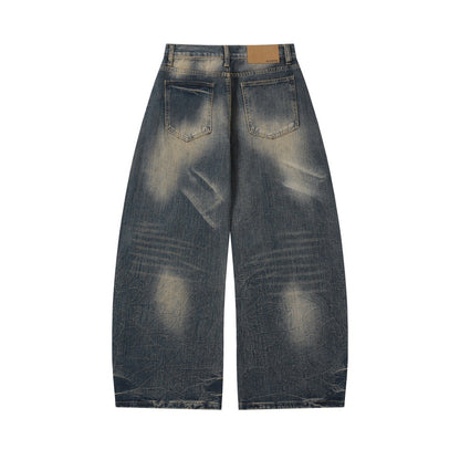 Gebogen Silhouet Mes Jeans Heren
