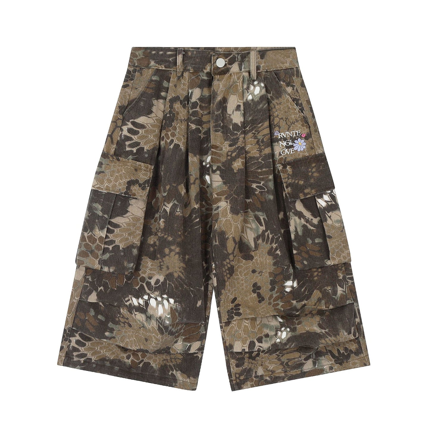 Versatile wide leg men's and women's summer loose workwear cropped pants