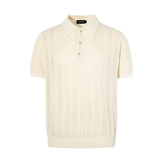 Flip collar short sleeved T-shirt cover up