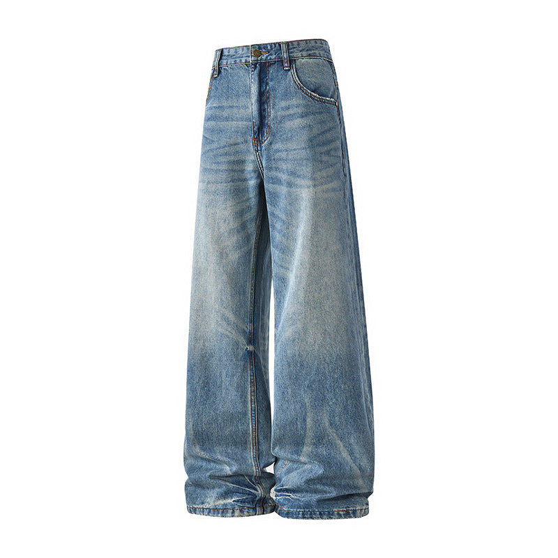 Denim Pants Men's Trendy Loose Straight Fit Oversized Jeans