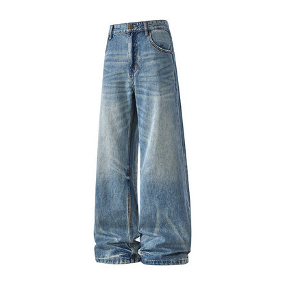 Denim Pants Men's Trendy Loose Straight Fit Oversized Jeans
