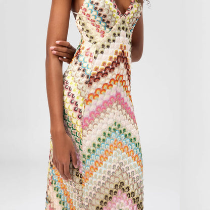 Long Dress Sexy Strapless Dress Handmade Crochet