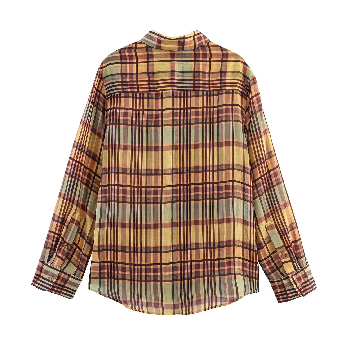 Top linen checkered shirt