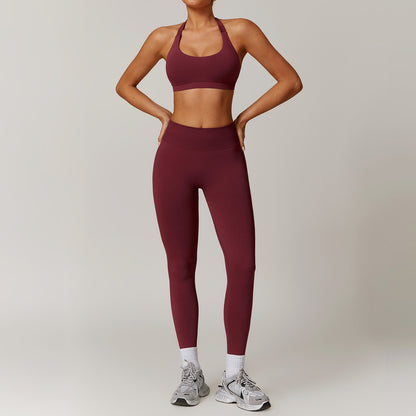 Yoga-set met halter-BH en legging
