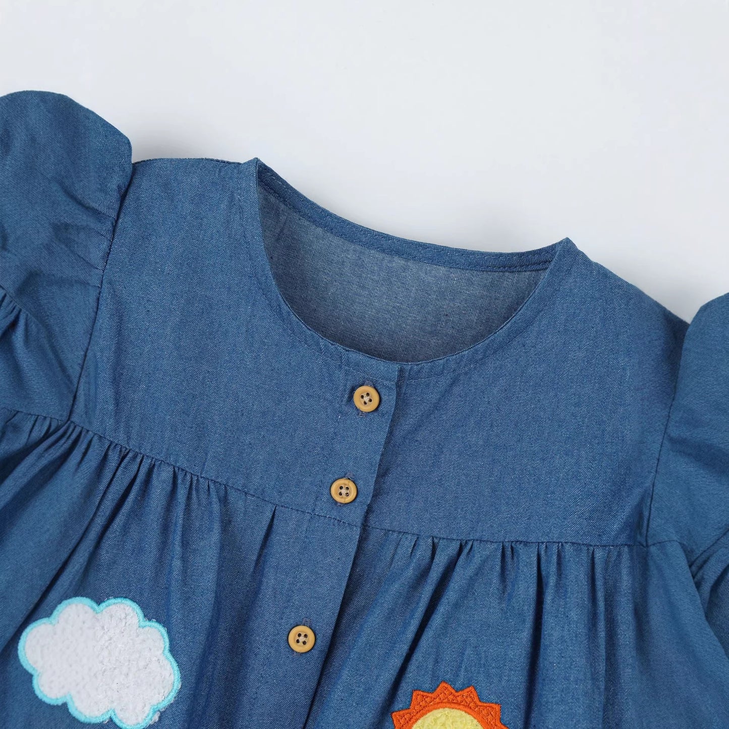 Dress for Kids with Cartoon Applique