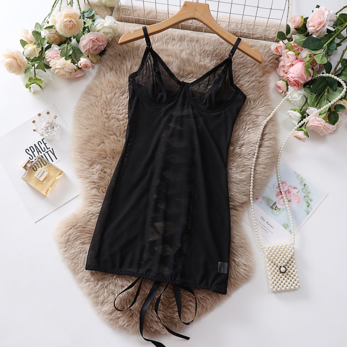 Sexy Mesh Strapless Lingerie Transparent Lace Erotic Underwear Tempting Bodysuit