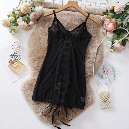 Sexy Mesh Strapless Lingerie Transparent Lace Erotic Underwear Tempting Bodysuit