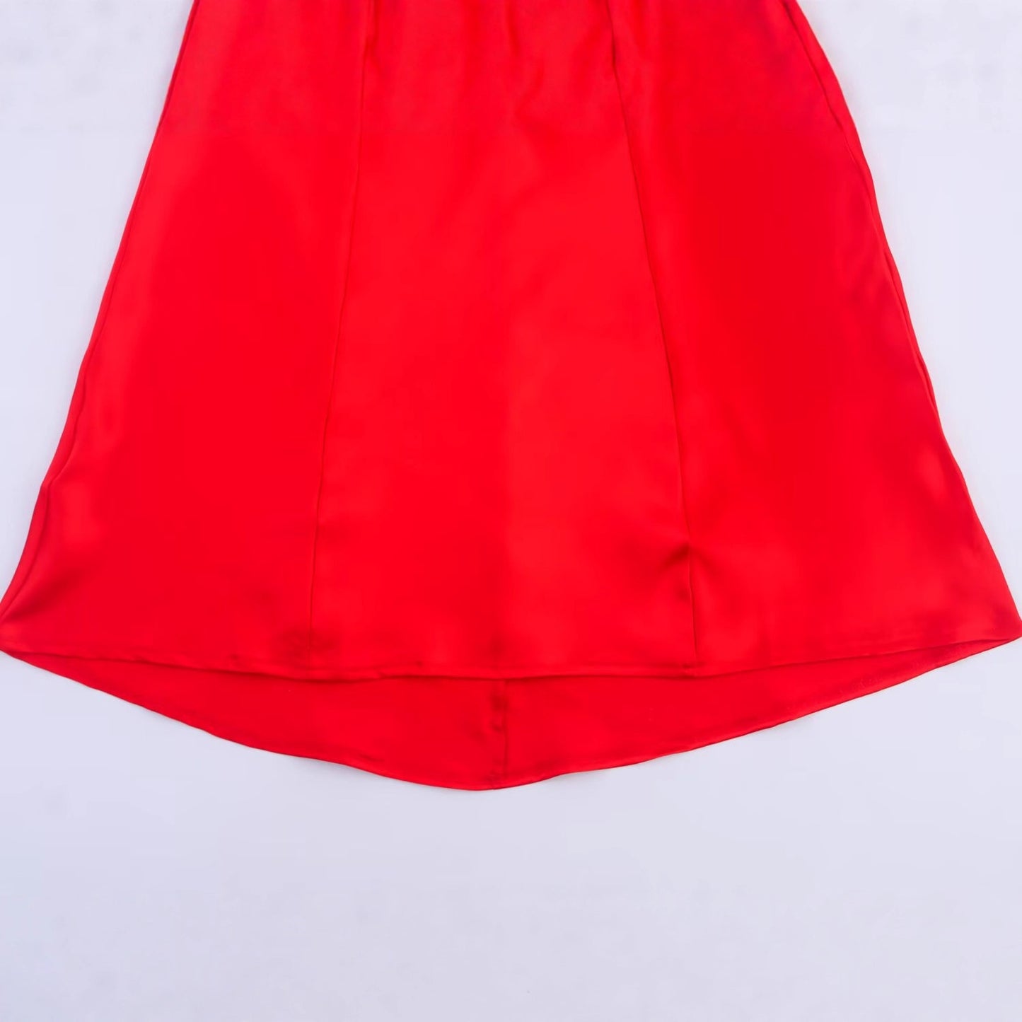 Silk textured lingerie style backless camisole dress
