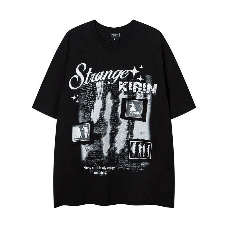 Loose Crew Neck Short Sleeve T-Shirt Summer Couple
