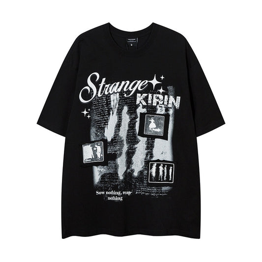 Loose Crew Neck Short Sleeve T-Shirt Summer Couple