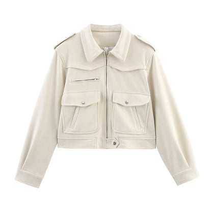 Women's Clothing Suede Jacket