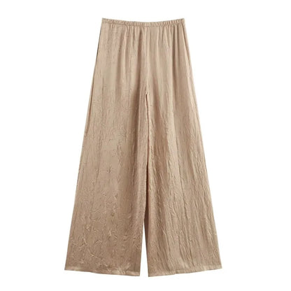 Minimalist Sets Elegant Casual Women's Set Solid Basics Vintage Pants Sets Summer Y2k Women Two-piece Ladies Set