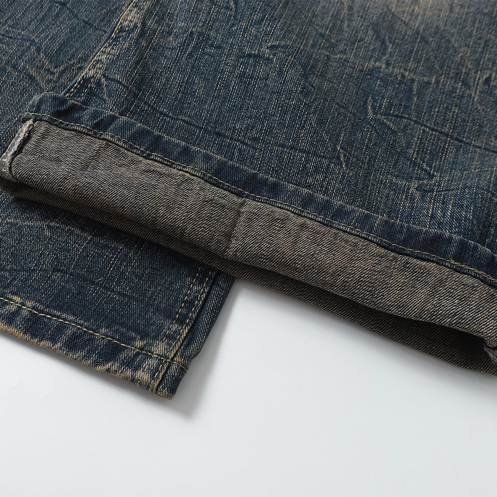 Gebogen Silhouet Mes Jeans Heren