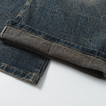 Gebogen Silhouet Mes Jeans Heren