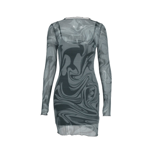 Women's Strapless Printed Sexy Bodycon Dress Two-Piece Set
