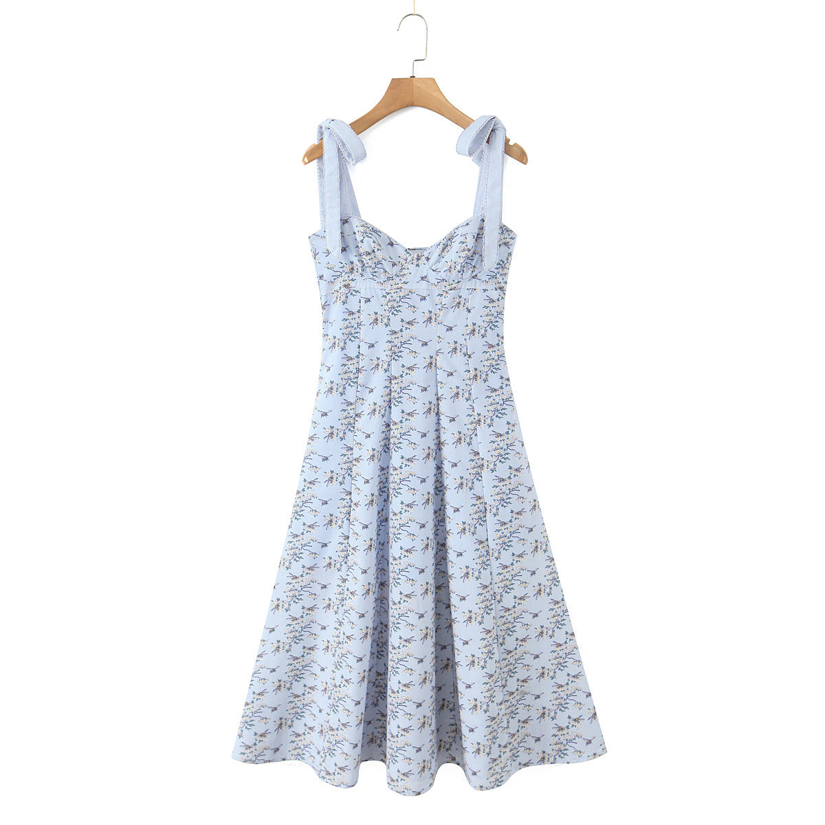 Floral bow suspender dress