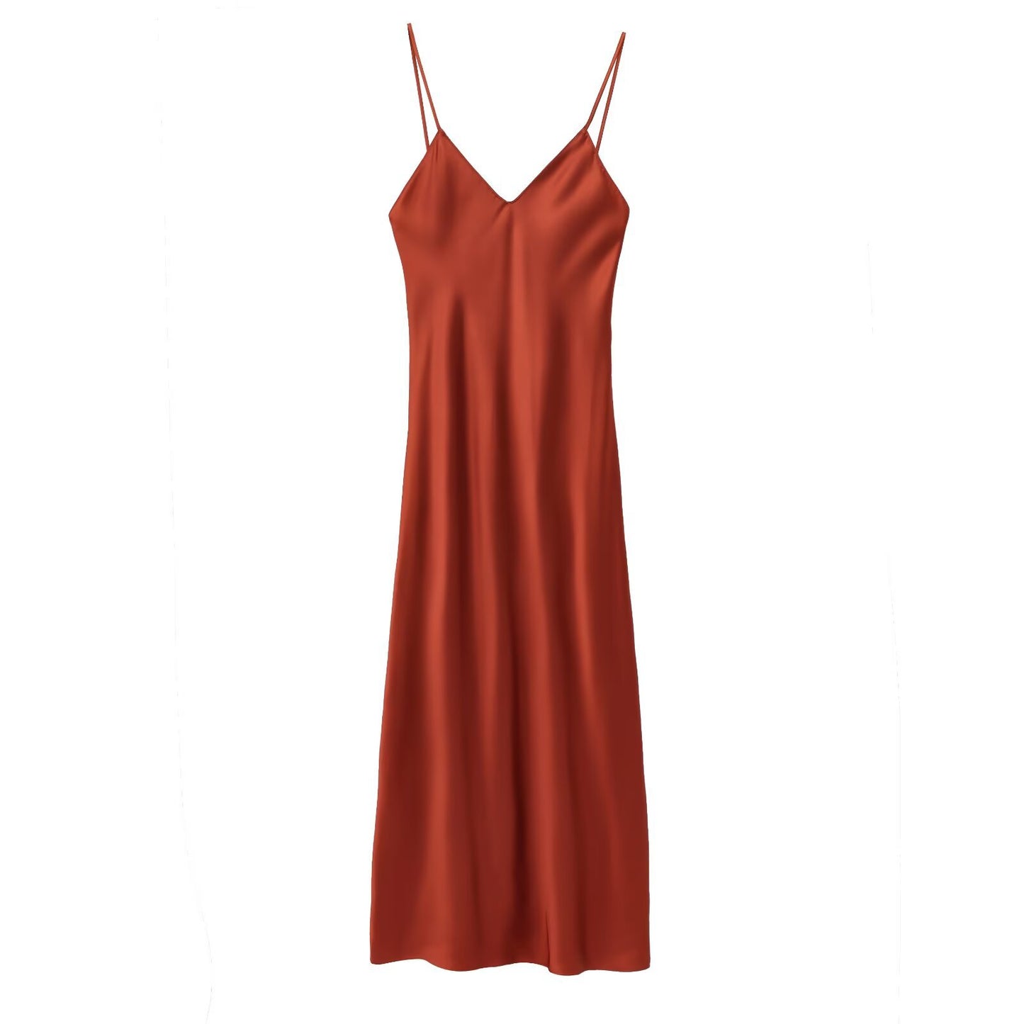 Fashion casual lingerie style silk texture suspender dress for women