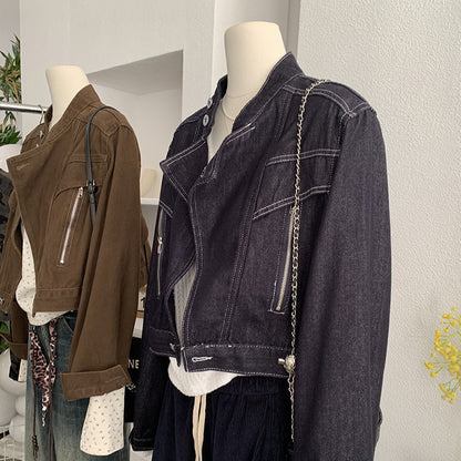 Casual Loose Denim Jacket Women's Fashion Versatile Trendy Coat