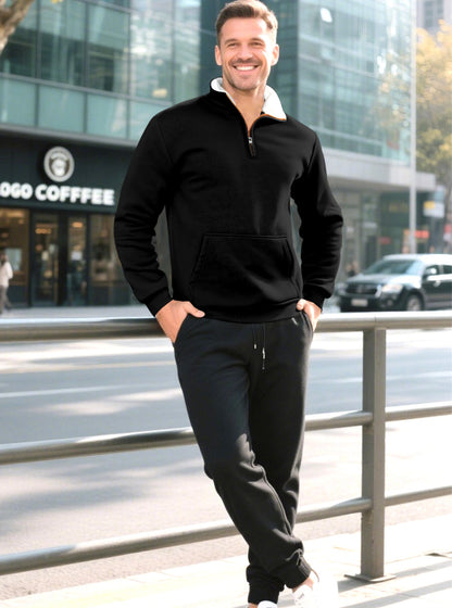 Hoodie contrasting zipper top