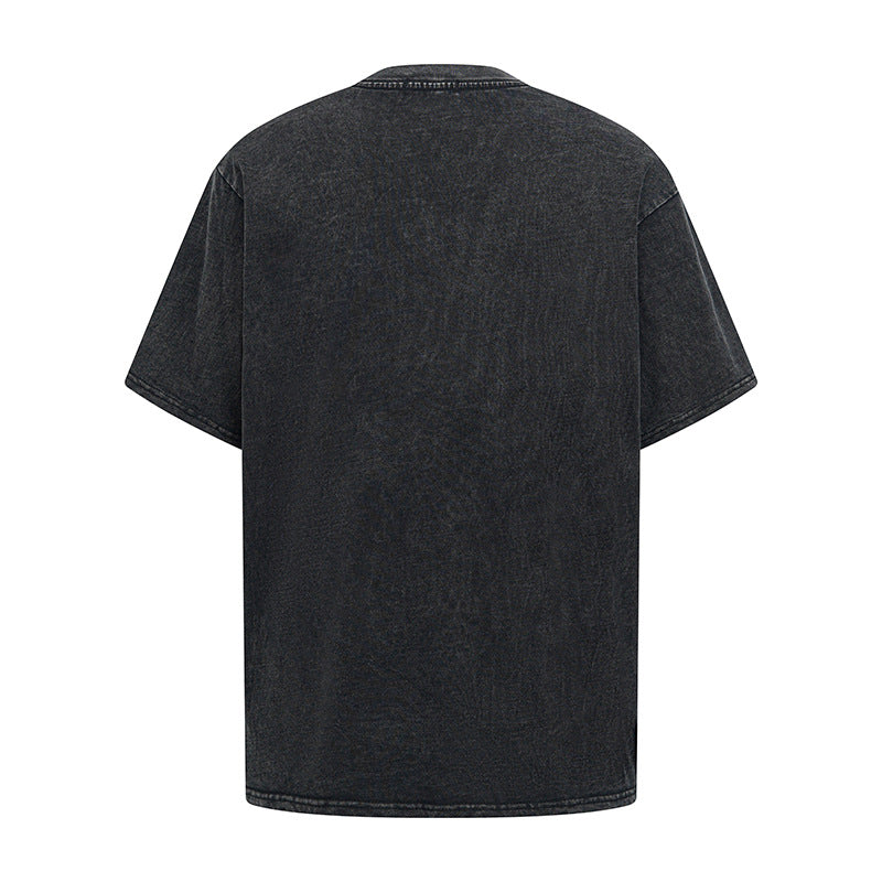 T-shirt met print korte mouwen van puur gewassen katoen voor heren