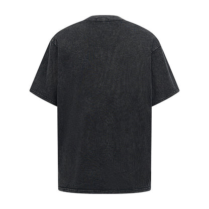 T-shirt met print korte mouwen van puur gewassen katoen voor heren