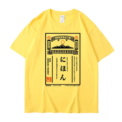 Printed short sleeved trendy men's and women's loose T-shirts, short sleeved couple's summer top