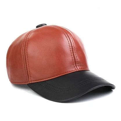 Spring/Winter Candy Color Real Leather Baseball Caps Sheepskin Men/Women Youth Duck Tongue Wamr Hats Pink/Red Hip Pop Bonnet Fem
