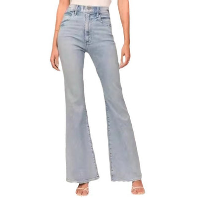 Women's flared pants Amazon new fashion light color jeans for women