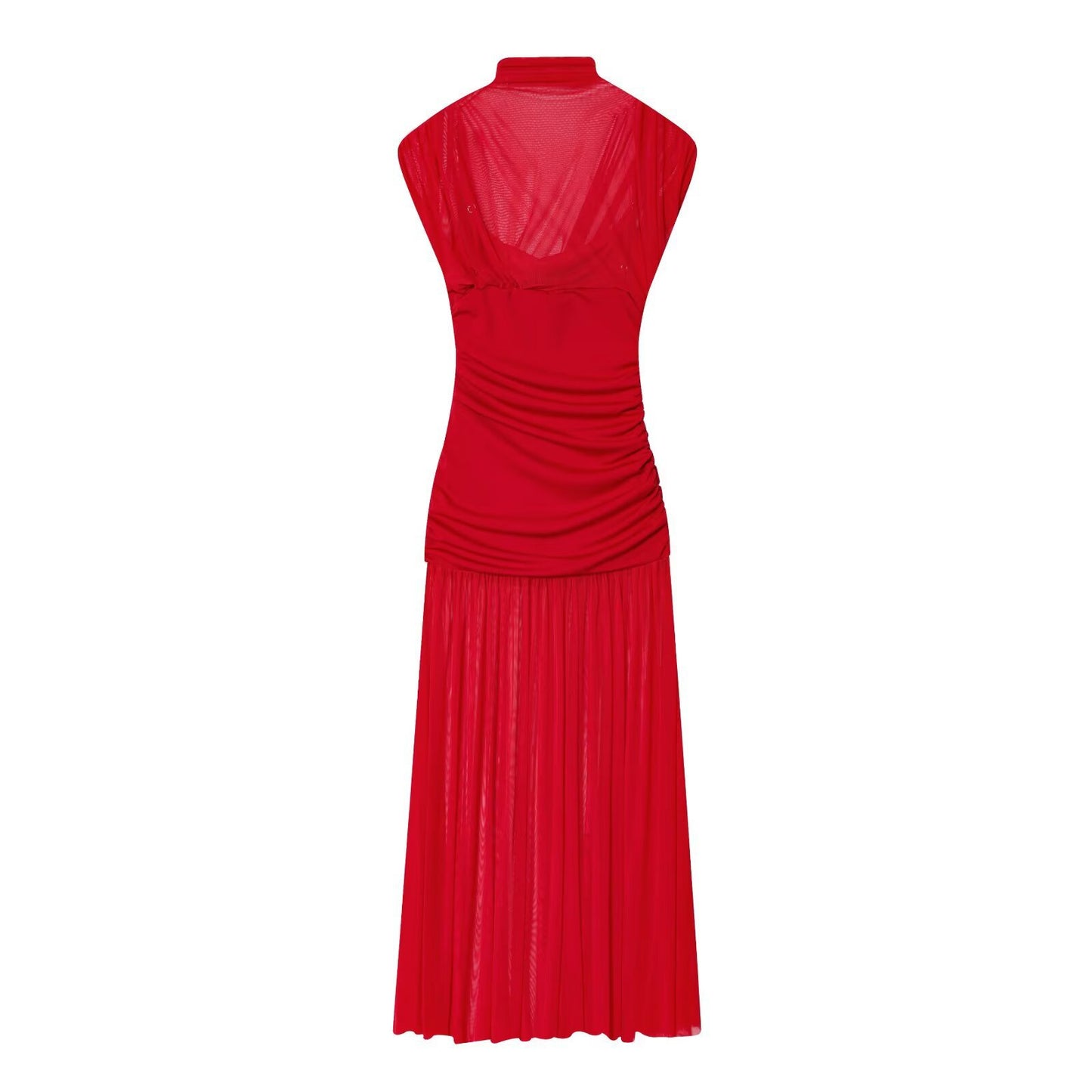 Elegant and Fashionable Women's Dress with Chiffon Splicing in Summer  INS Style