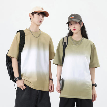 Gradient short sleeved men's T-shirt for summer