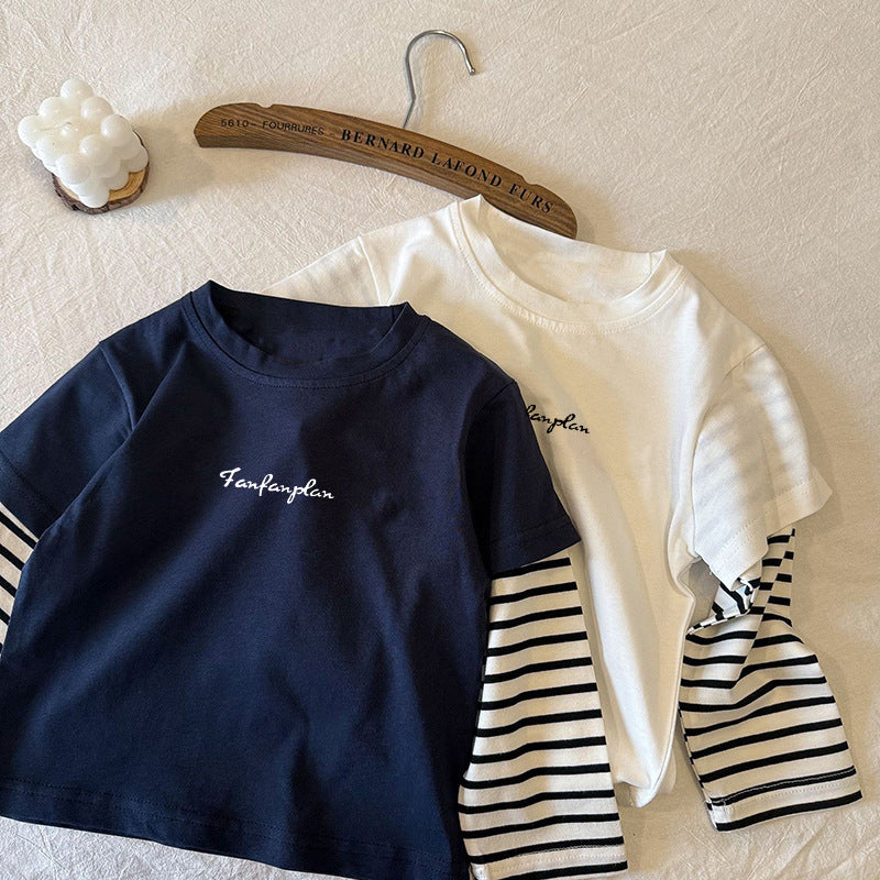 Children's Long Sleeve Striped Two-Piece
