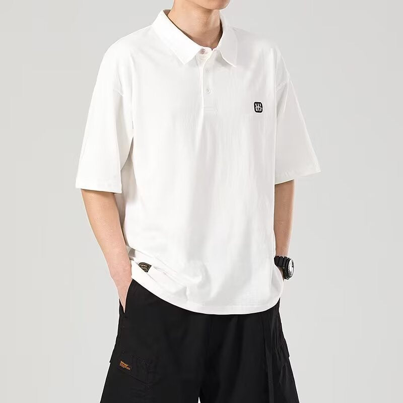 Summer minimalist lapel top polo shirt