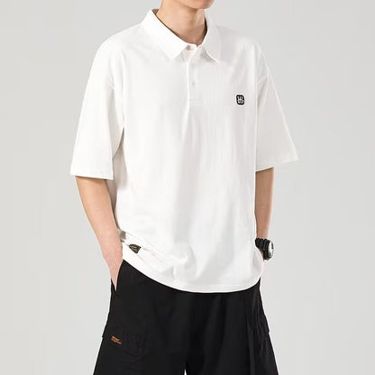 Summer minimalist lapel top polo shirt