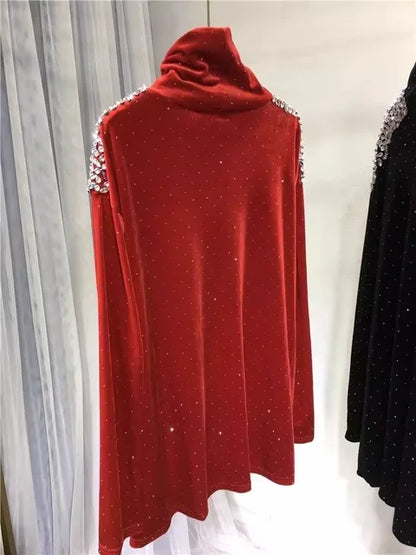 Luxe coltrui met strassversiering plus size