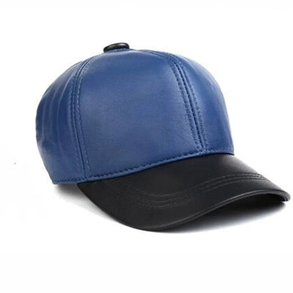 Spring/Winter Candy Color Real Leather Baseball Caps Sheepskin Men/Women Youth Duck Tongue Wamr Hats Pink/Red Hip Pop Bonnet Fem