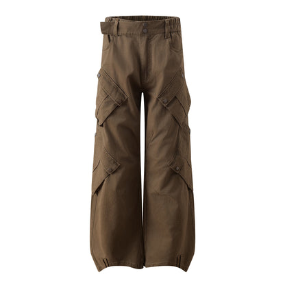 Work pants trendy brand men's multi pocket casual pants