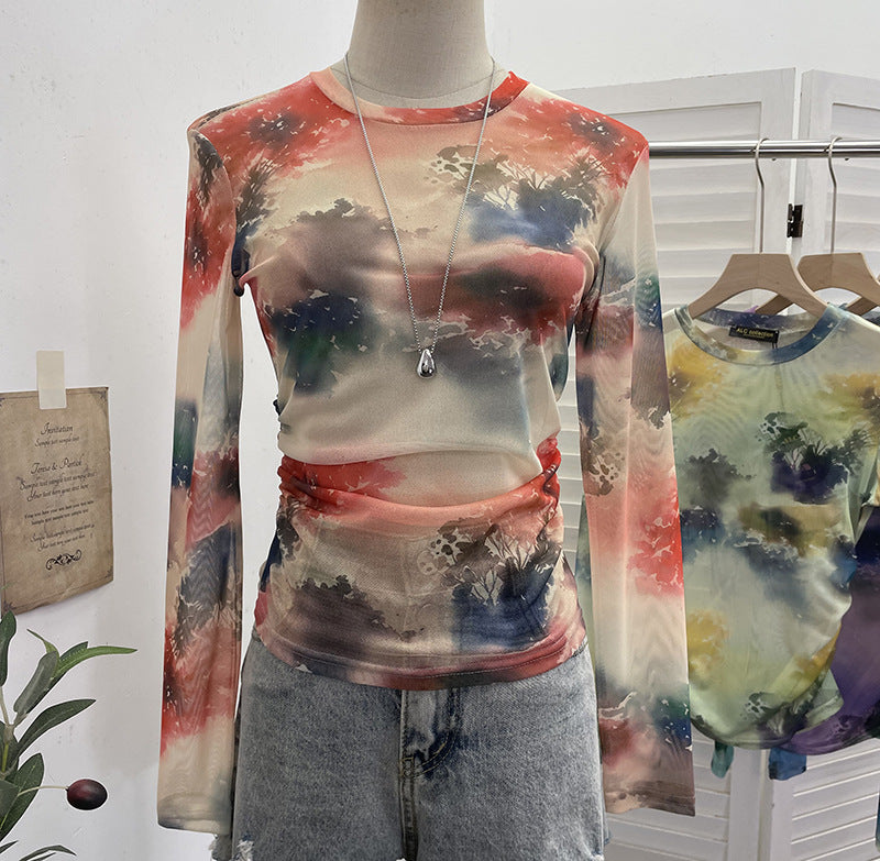 Pleated thin transparent top