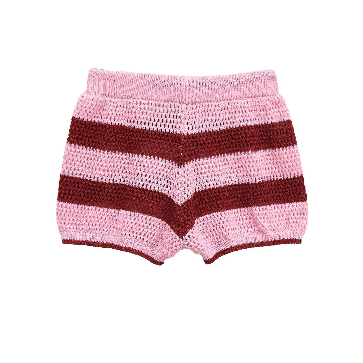 POLO collar knitted short top+shorts set