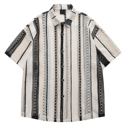 Short Sleeve Shirt for Men and Women Summer Island Resort Casual Loose